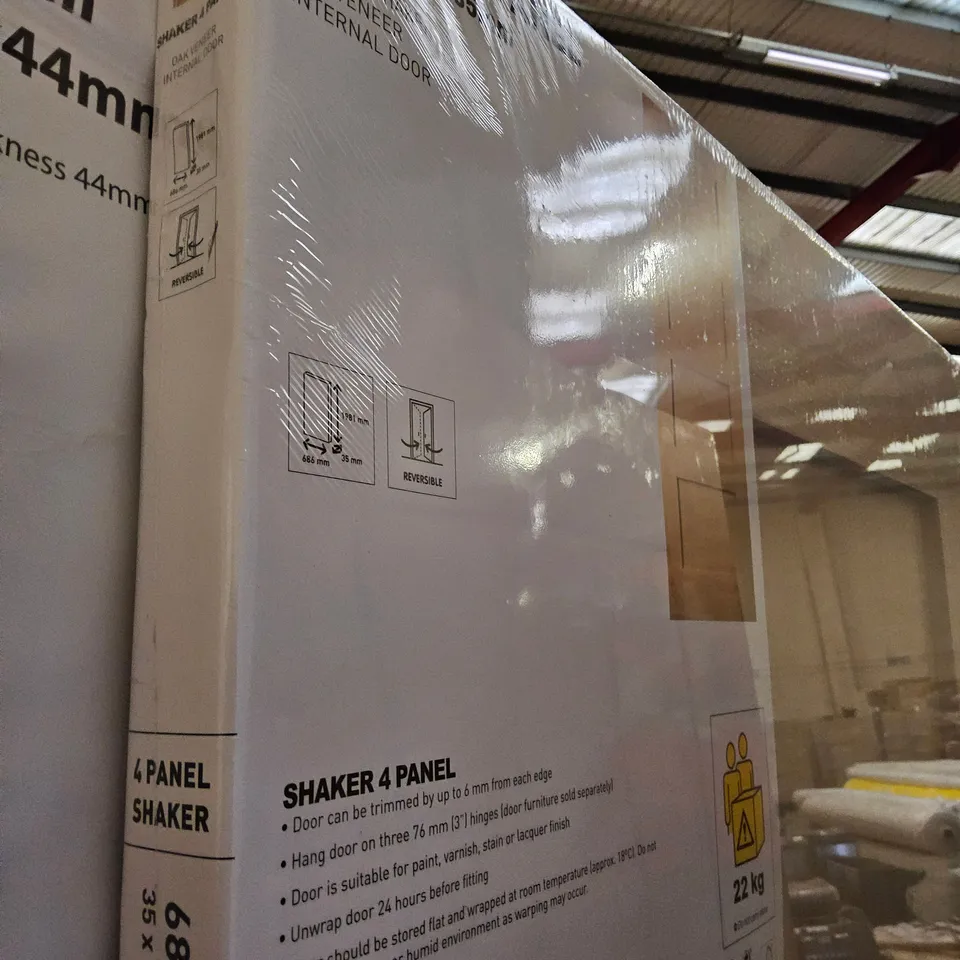 SHAKER 4 PANEL OAK VENEER INTERNAL DOOR 1981 × 686mj