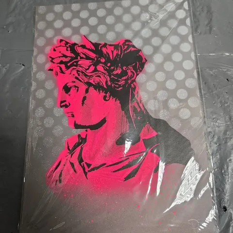 POP ART PORTRAIT PRINT IN PINK – EDITION 2/25 DAVID SPEED