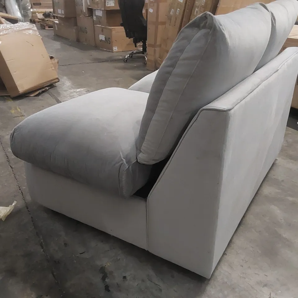 QUALITY DESIGNER GREY VELVET SOFA