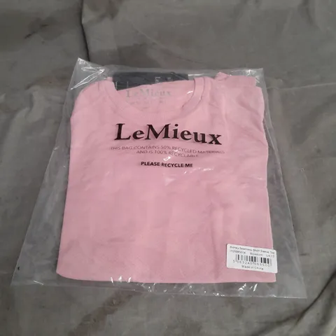 LE MIEUX BRITNEY SEAMLES SHORT SLEEVE TOP IN BLOSSOM PINK SIZE 12
