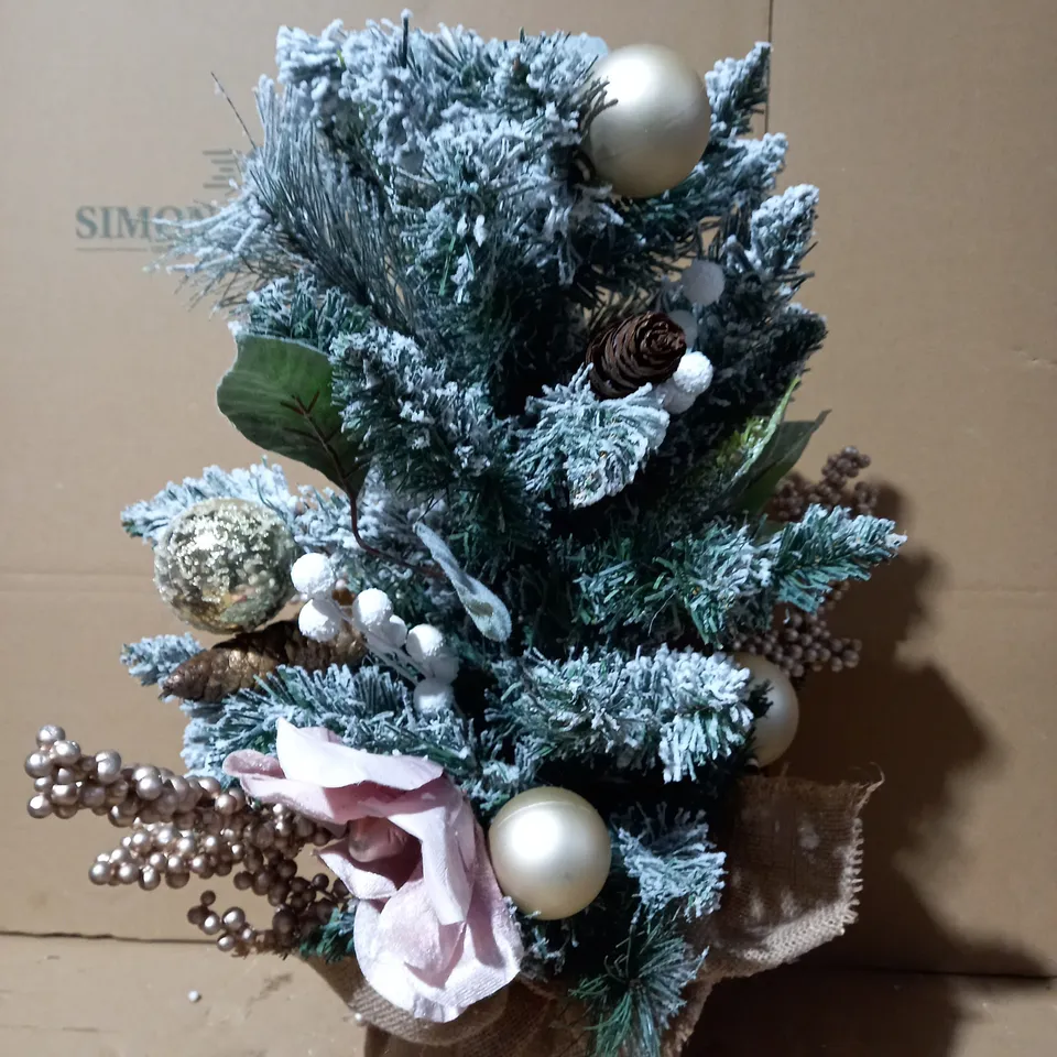 FROSTED ROSE TABLE TOP TREE RRP £29.99