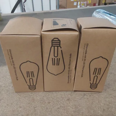 3 X 4W E27 DIMMABLE LED VINTAGE EDISON GLS LIGHT FILAMENT PEAR SHAPED LIGHT BULBS