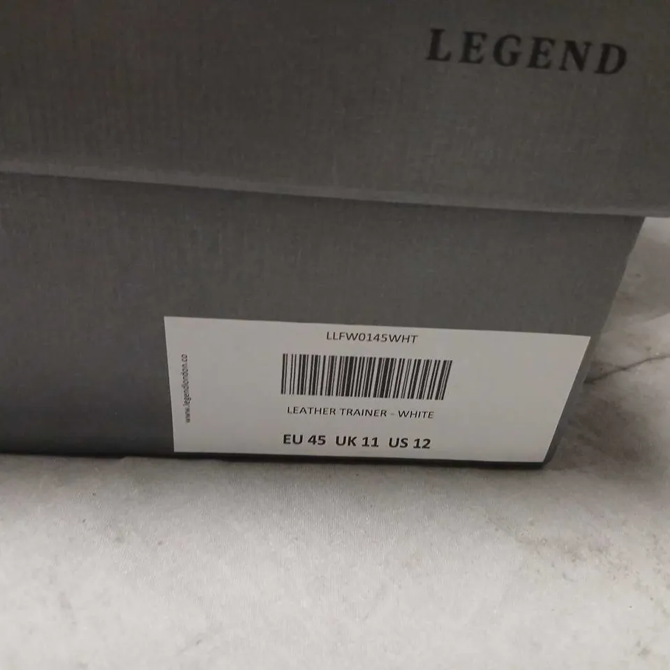 LEGEND LEATHER TRAINER – WHITE (EU 45, US 12) UK 11 