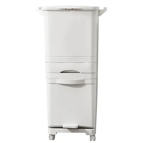 BOXED EDELEN 42 LITRE STEP ON CURBSIDE TRASH & RECYCLING BIN (1 BOX)