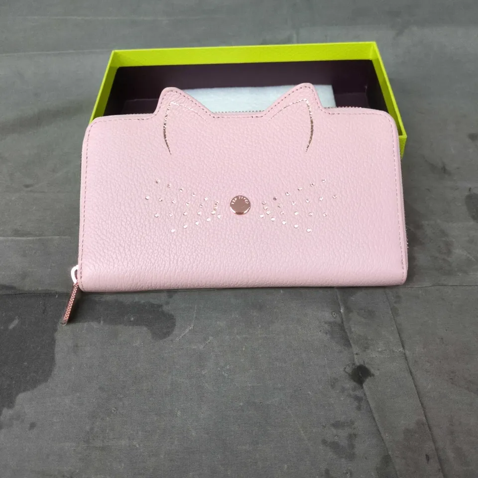 TED BAKER PINK CAT DESIGN PURSE