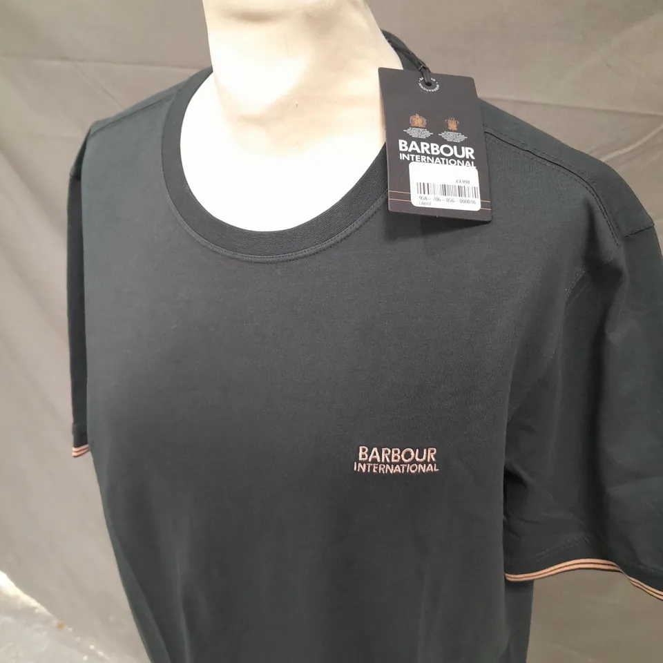 BARBOUR PHILIP TIPPED CUFF T-SHIRT SIZE L