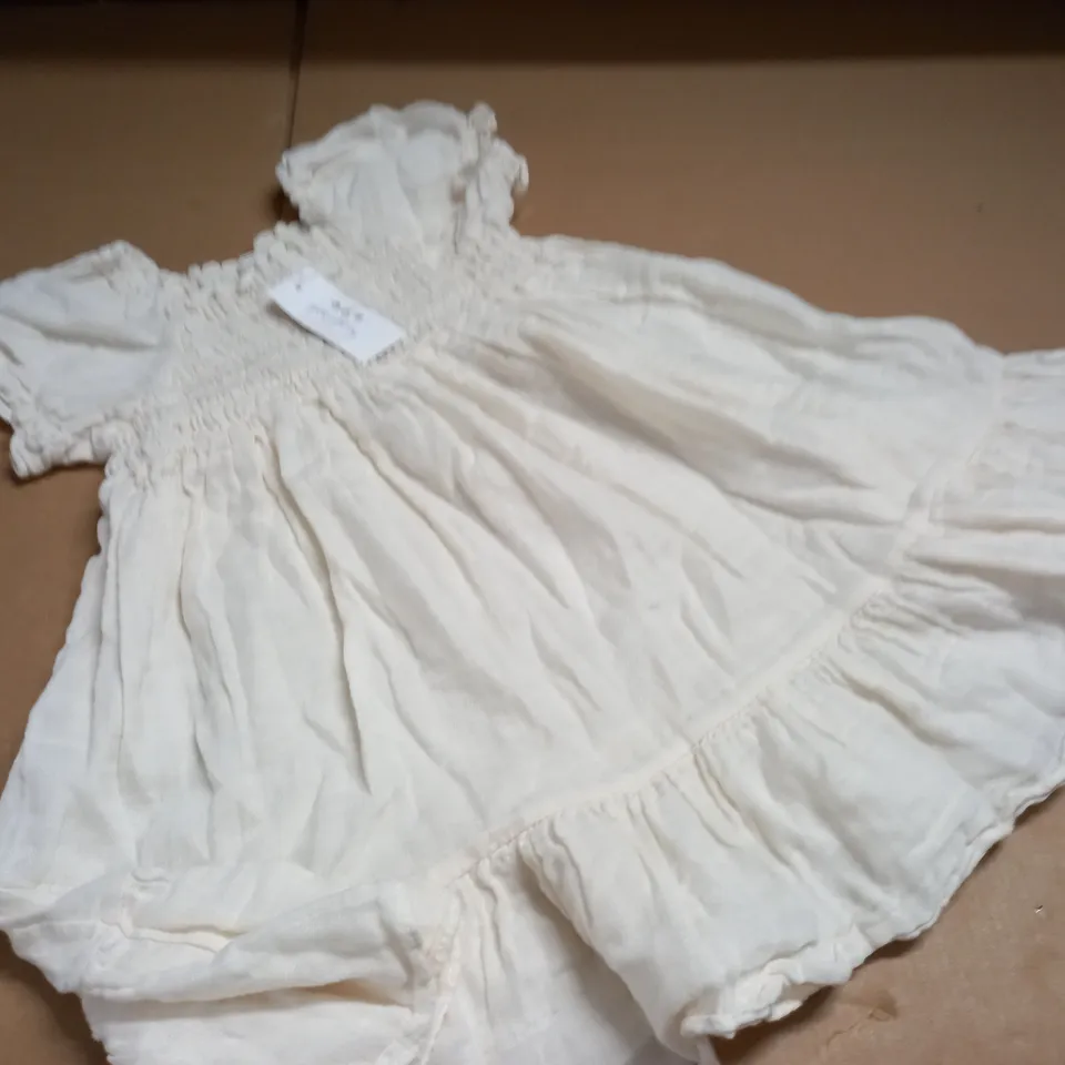 MONBEBE EITH DRESS IN CREAM - 7-8 YRS