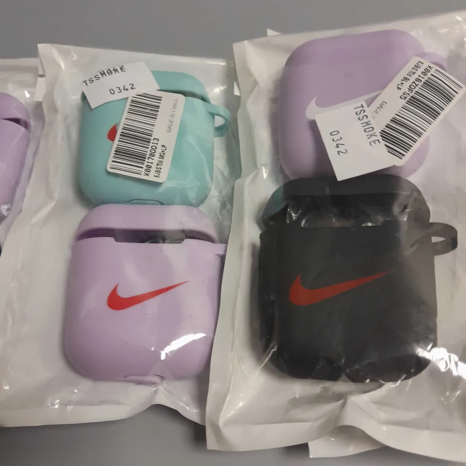 LOT OF 5 2-PACKS OF AIRPOD COVERS WITH NIKE SWOOSH BRANDING - SJBST06 MG+LP