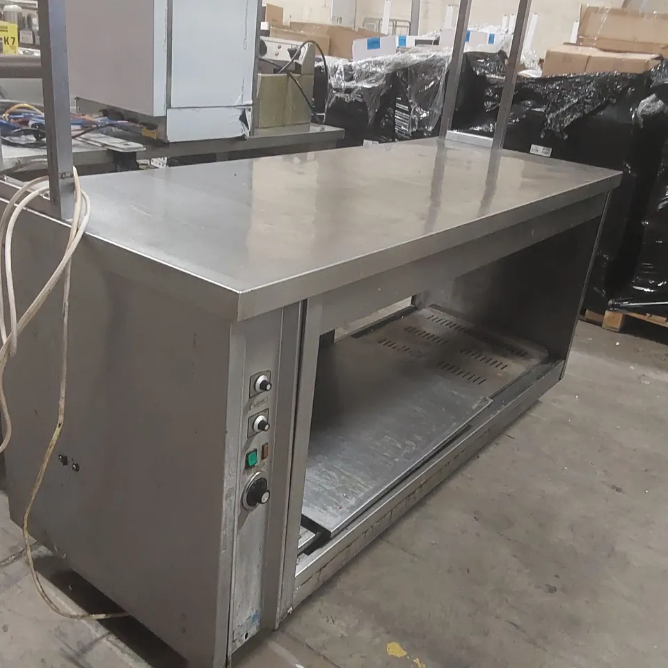 COMMERCIAL STAINLESS STEEL HEATED WORKTOP
