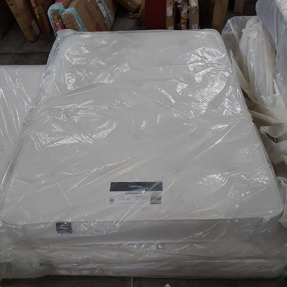 BAGGED SILENTNIGHT 4FT6 DOUBLE SIZED 1000 POCKET MATTRESS 