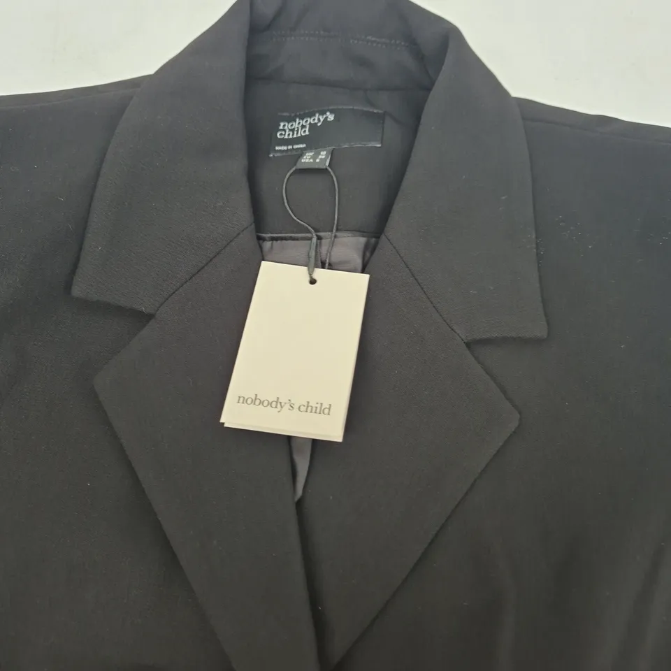 NOBODY'S CHILD WOMEN'S CINCHED CREPE BLAZER – BLACK, UK 10 