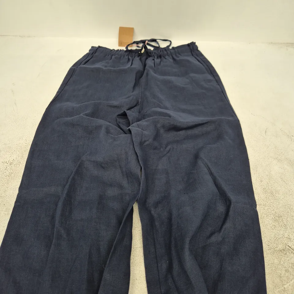 BODEN NAVY DRAWSTRING TROUSERS – UK 10R