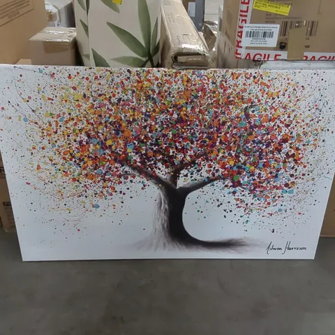 BAGGED WRAPPED CANVAS ART PRINT - RAINBOW SOUL TREE BY ASHVIN HARRISON 