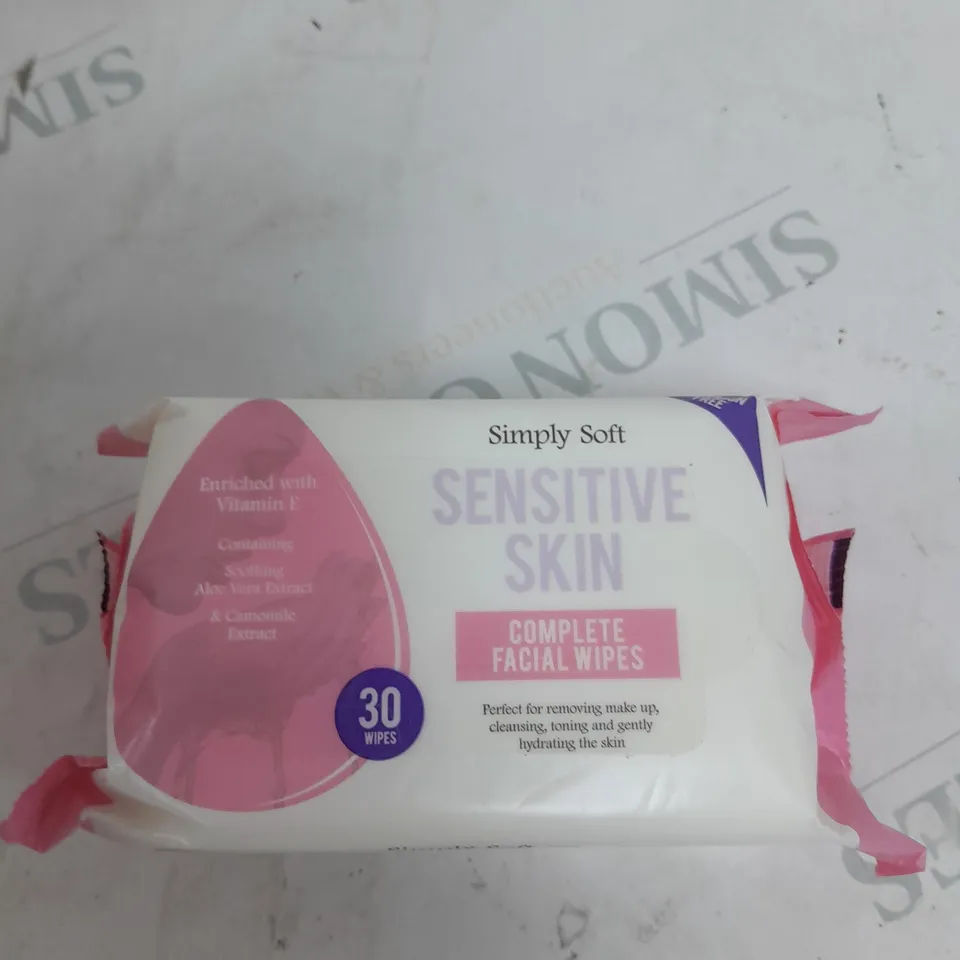 BOX OF 10 SIMPLY SOFT SENSITIVE SKIN FACIAL WIPES