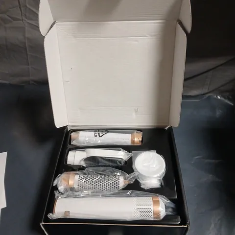 5-IN-1 STYLING COMB HAIR STYLING TOOL WITH ATTACHMENTS – BOXED