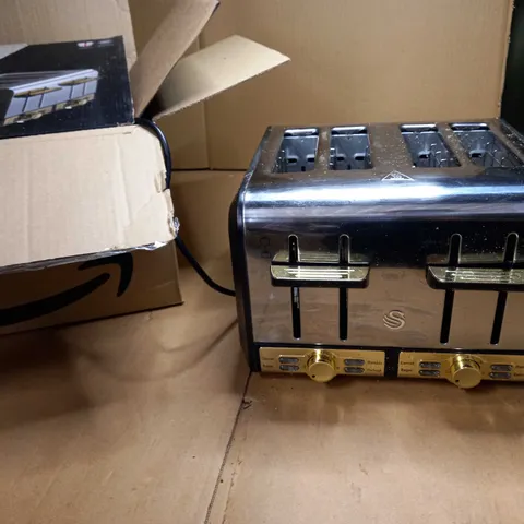 SWAN GATSBY BLACK AND GOLD 4-SLICE TOASTER