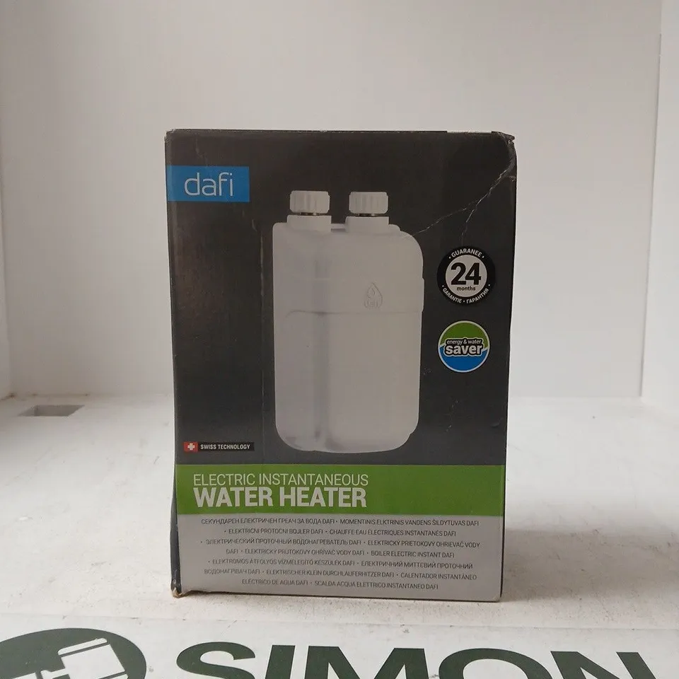 DAFI ELECTRIC INSTANTANEOUS WATER HEATER – BOXED