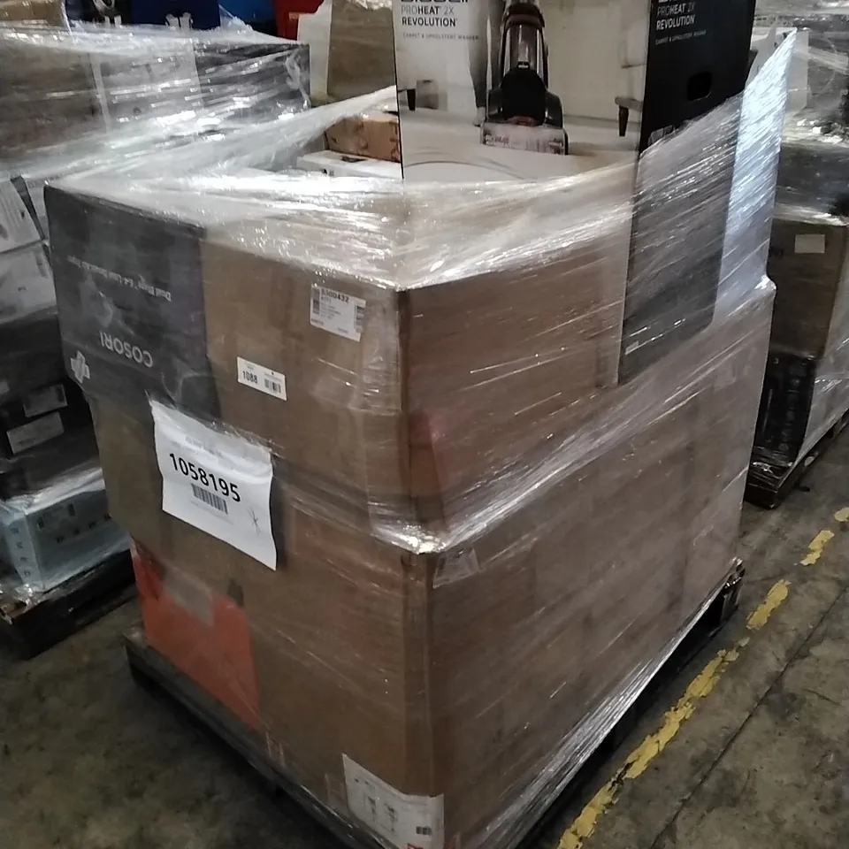 PALLET OF APPROXIMATELY 17 UNPROCESSED RAW RETURN HOUSEHOLD AND ELECTRICAL GOODS TO INCLUDE;