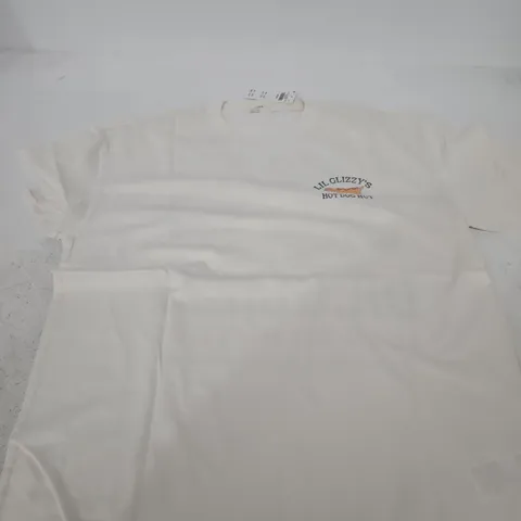 HOLLISTER WHITE BOXY FIT T‑SHIRT – M