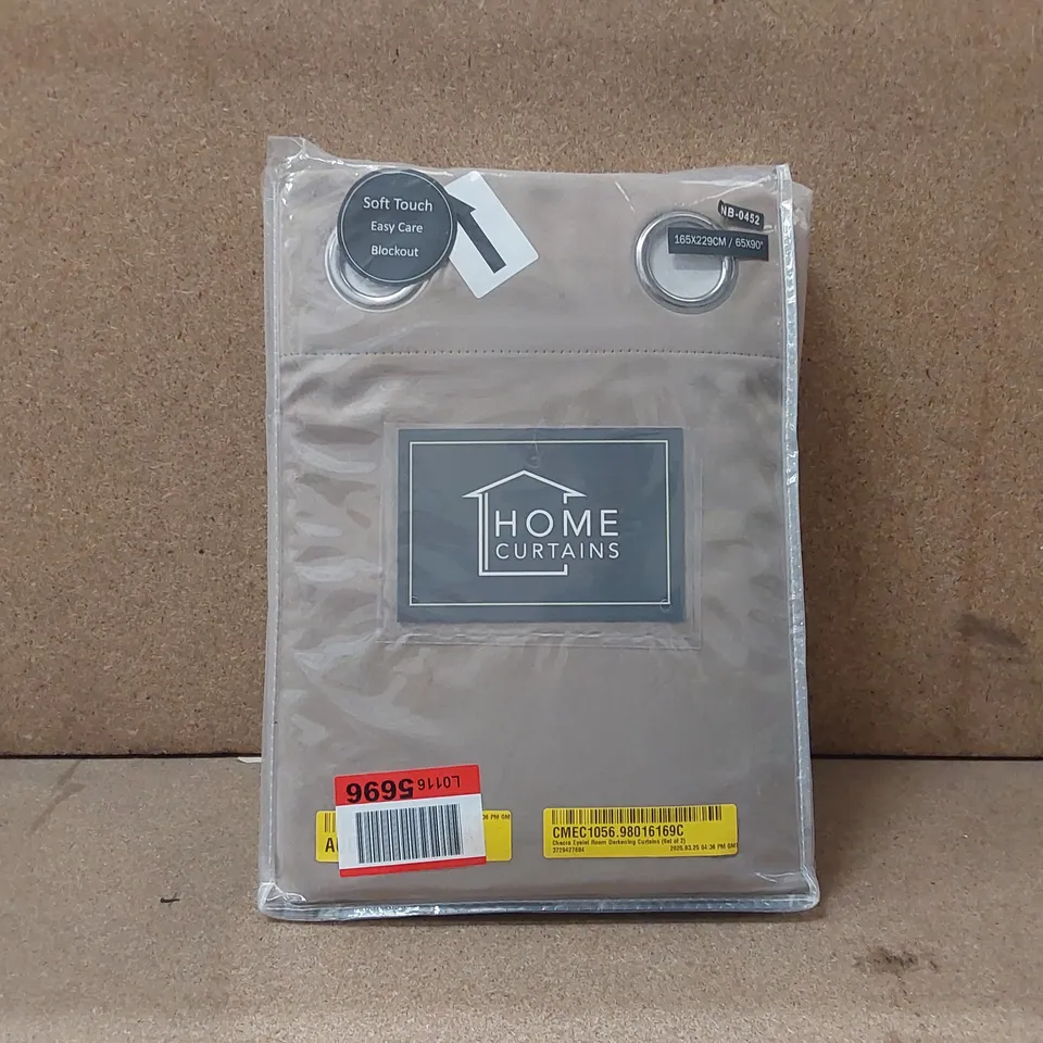 BAGGED CHACRA EYELET ROOM DARKENING CURTAINS (SET OF 2) - 165 x 229cm