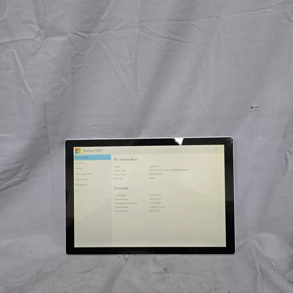 MICROSOFT SURFACE PRO 5 TABLET – I5, 4GB RAM, 128GB, 12.3-INCH DISPLAY (NO KEYBOARD/CHARGER)