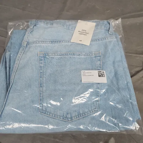 H&M REGULAR FIT JEANS, BLUE - UK SIZE 24