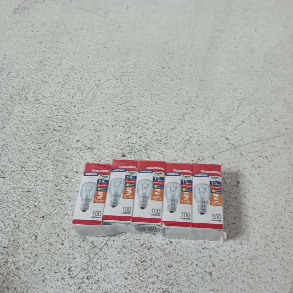 BOX OF APPROXIMATELY 100 X STATUS 15W PYGMY BULBS 