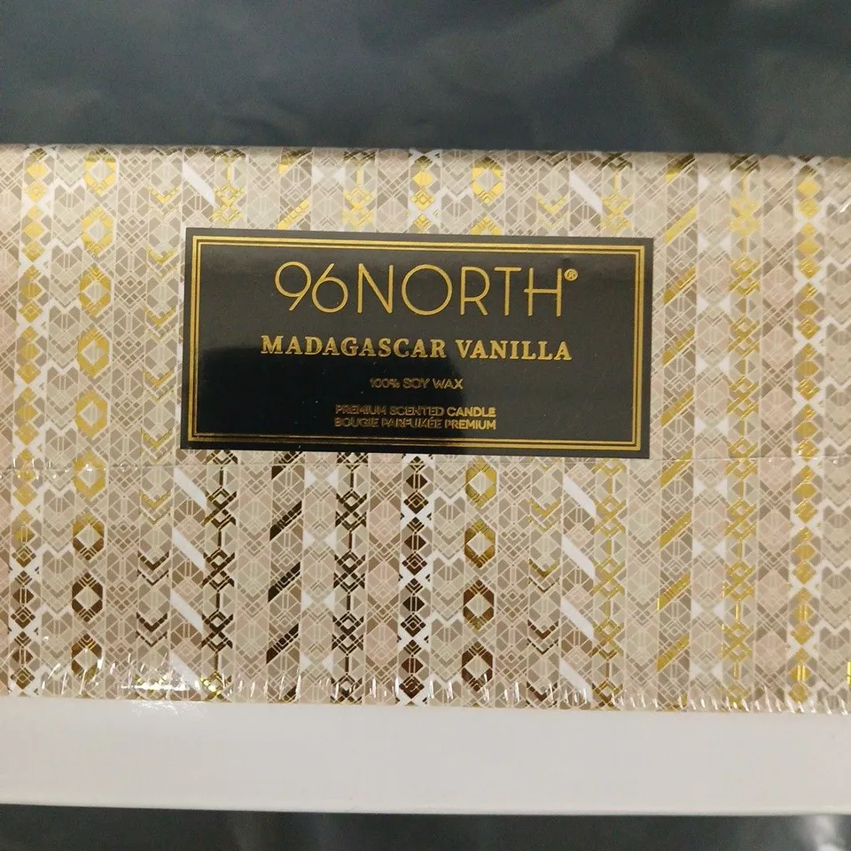 3X 96NORTH MADAGASCAR VANILLA SOY WAX SCENTED CANDLE – 330G (11.6 OZ)