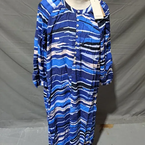 MONSOON DRESS IN BLUE MULTI SIZE S