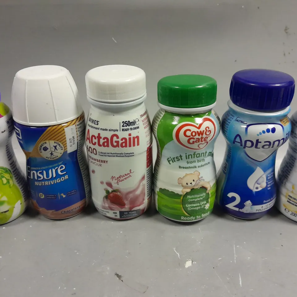 APPROXIMATELY 20 ASSORTED FOOD SUPPLEMENT DRINKS TO INCLUDE ABBOTT, COW & GATE, APTAMIL ETC 