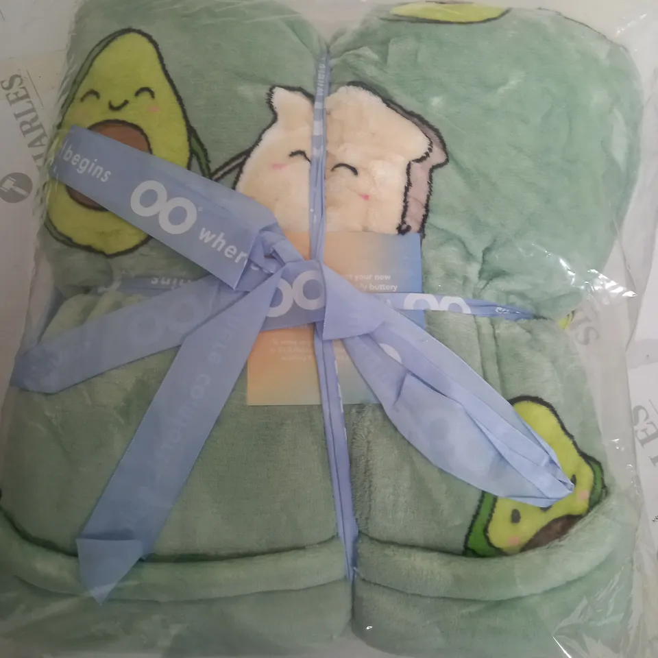 OODIE HOODED OVERSIZED BLANKET - BREAD & AVOCADO