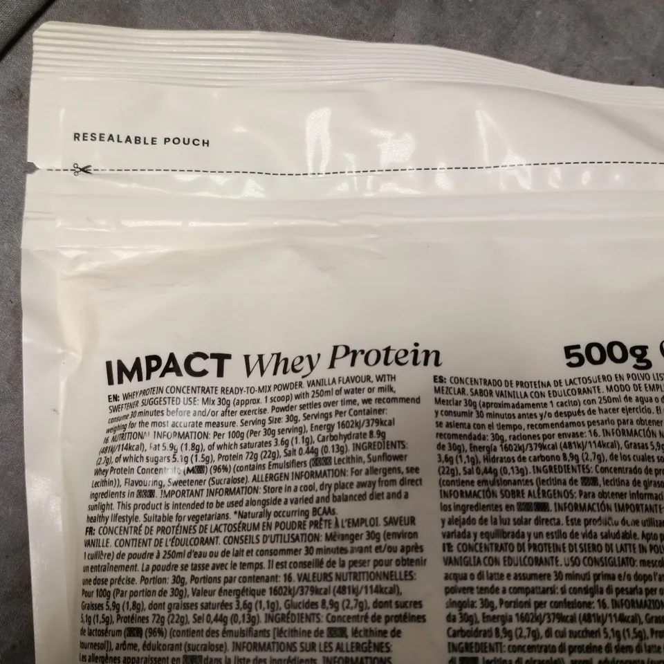 MYPROTEIN IMPACT WHEY PROTEIN – VANILLA FLAVOUR, 500 G