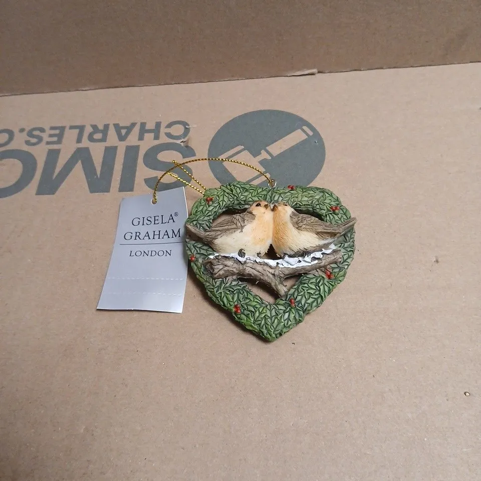 BOX OF APPROXIMATELY 10 X GISELA GRAHAM ROBINS IN TREE DECORATIONS 