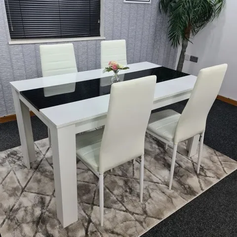 BOXED AMIRA-JESS 4-PERSON DINING SET (2 BOXES)