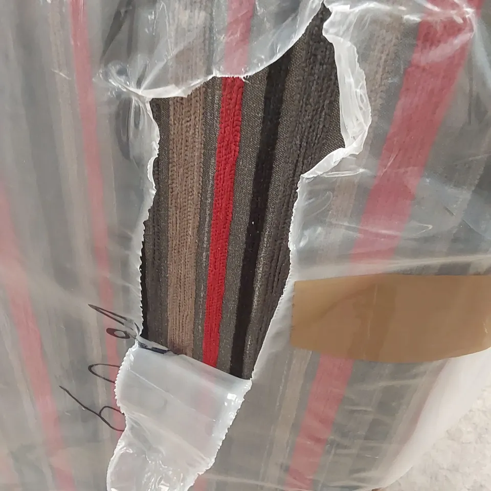 BAGGED DESIGNER 135cm DOUBLE SIZE STRIPE FABRIC UPHOLSTERED HEADBOARD 