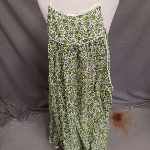STAR MELA ANYA PRINT MAXI DRESS IN GREEN MULTI SIZE M