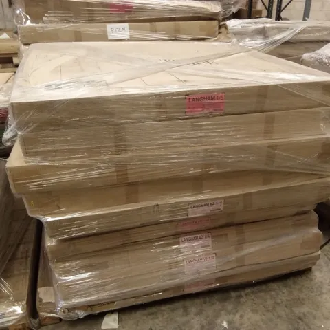 PALLET OF ASSORTED INCOMPLETE DESIGNER BED FRAME PARTS AND PIECES