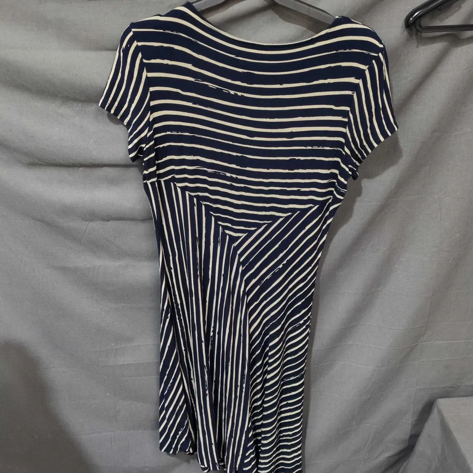 ROMAN WOMEN’S STRIPED DRESS, NAVY & WHITE, UK 16