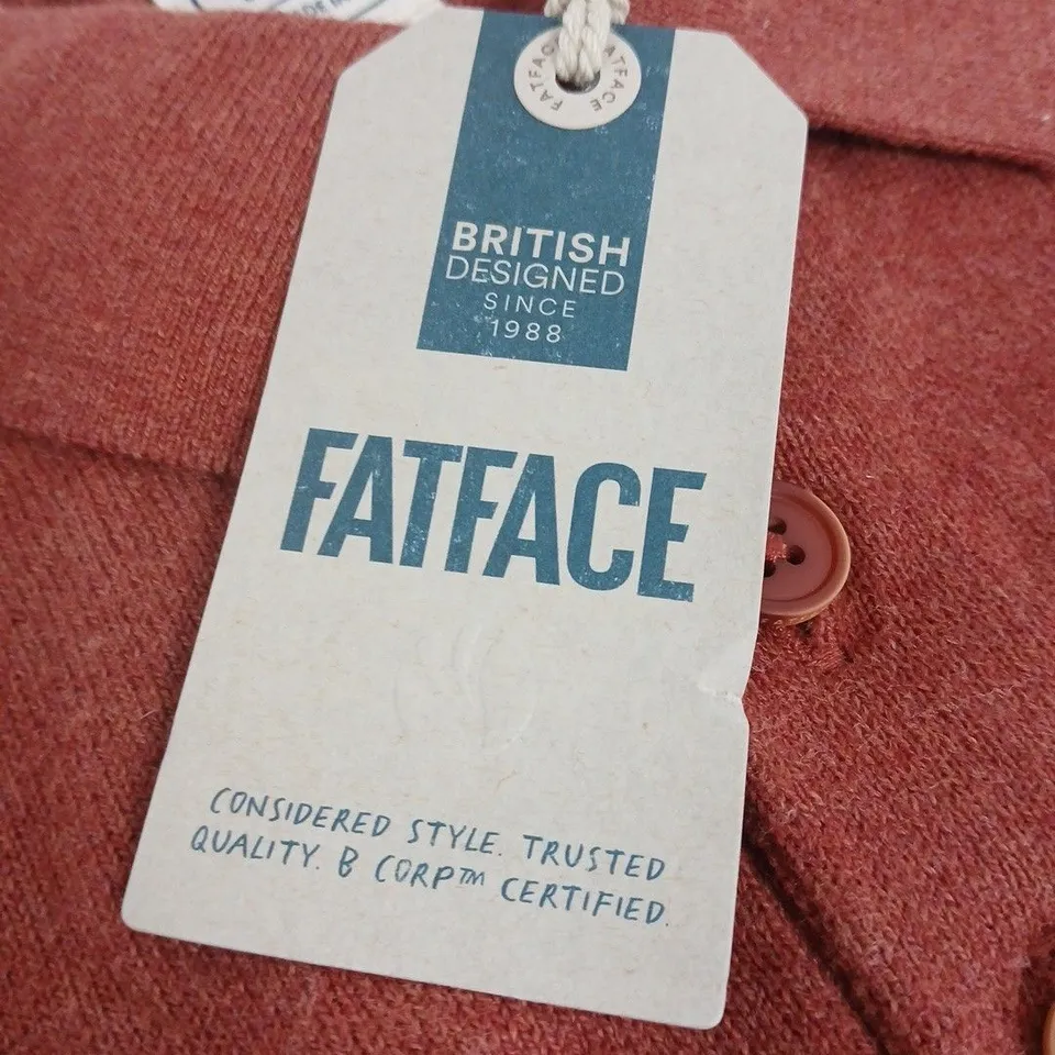 FATFACE RYE TIPPED POLO SHIRT – MEN'S, UK L TALL, RUST RED