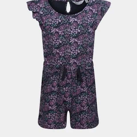 REGATTA DASIE GIRLS PLAYSUIT NAVY DITSY FLORAL 11-12 YEARS