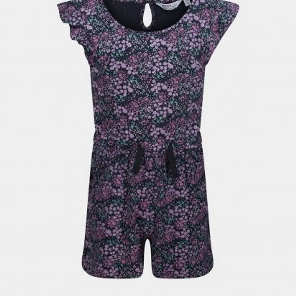 REGATTA DASIE GIRLS PLAYSUIT NAVY DITSY FLORAL 11-12 YEARS