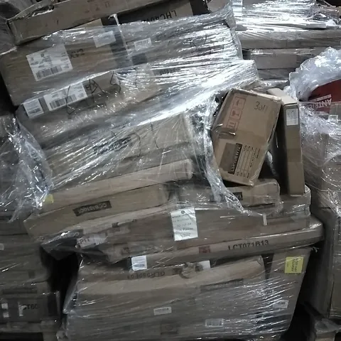 PALLET OF HOUSEHOLD ITEMS TO INCLUDE COFFEE TABLE, END TABLE AND FLOOR CABINET ETC...