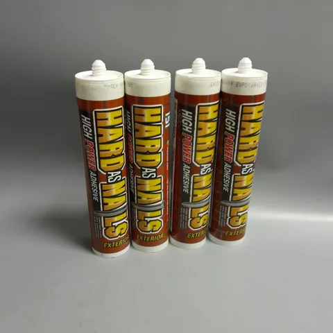 LOT OF 4 HARD AS NAILS EXTERIOR HIGH POWER ADHESIVE