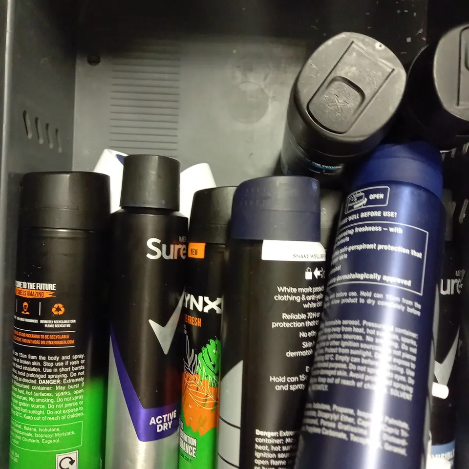 APPROXIMATELY 20 ASSORTED AEROSOLS TO INCLUDE LYNX DEODORANT, KERATIN HAIRSPRAY, DOVE DEODORANT ETC - COLLECTION ONLY 