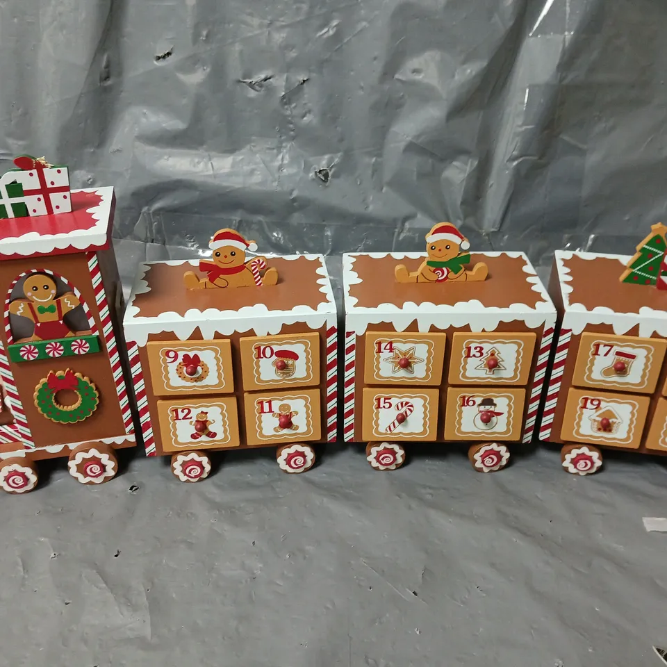 BOXED THREE KINGS GINGERBREAD TRAIN LIGHT UP ADVENT CALENDAR RRP £29.99