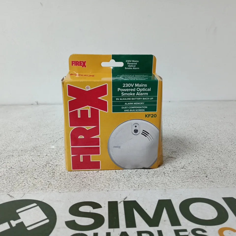 FIREX 230V MAINS POWERED OPTICAL SMOKE ALARM