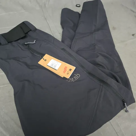 RAB BLACK ZIP JACKET WITH TAG + TEPHROC PANTS BLACK – UK S, WAIST 30