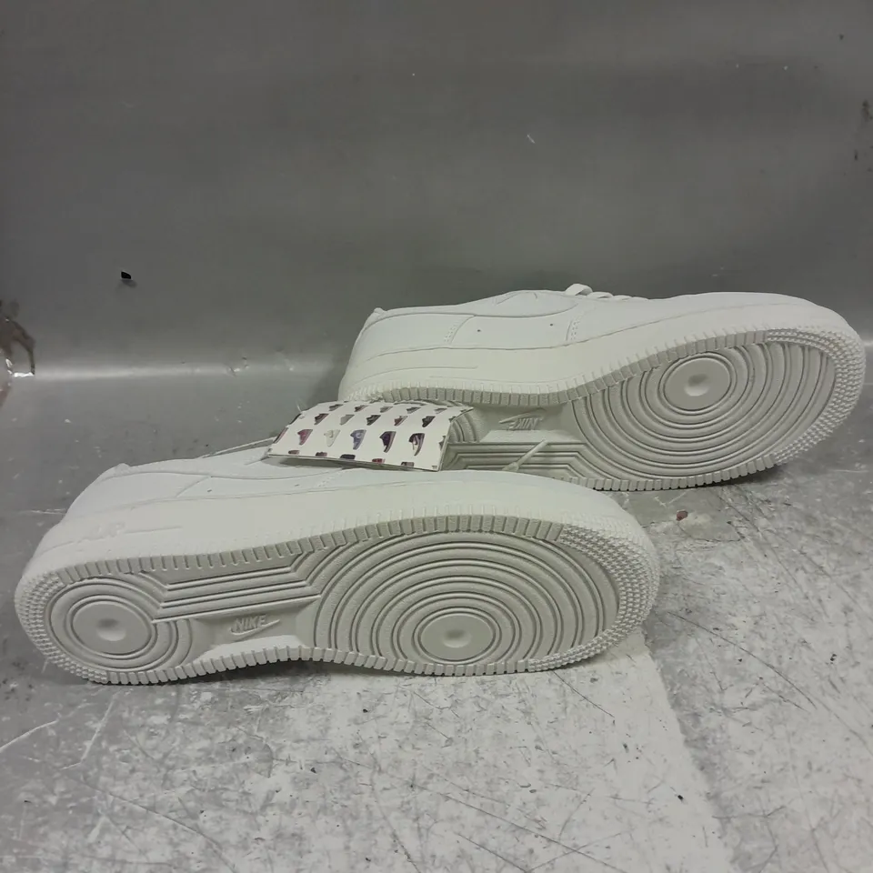 UNBOXED PAIR OF NIKE AIR FORCE 1 ALL WHITE UK 7 