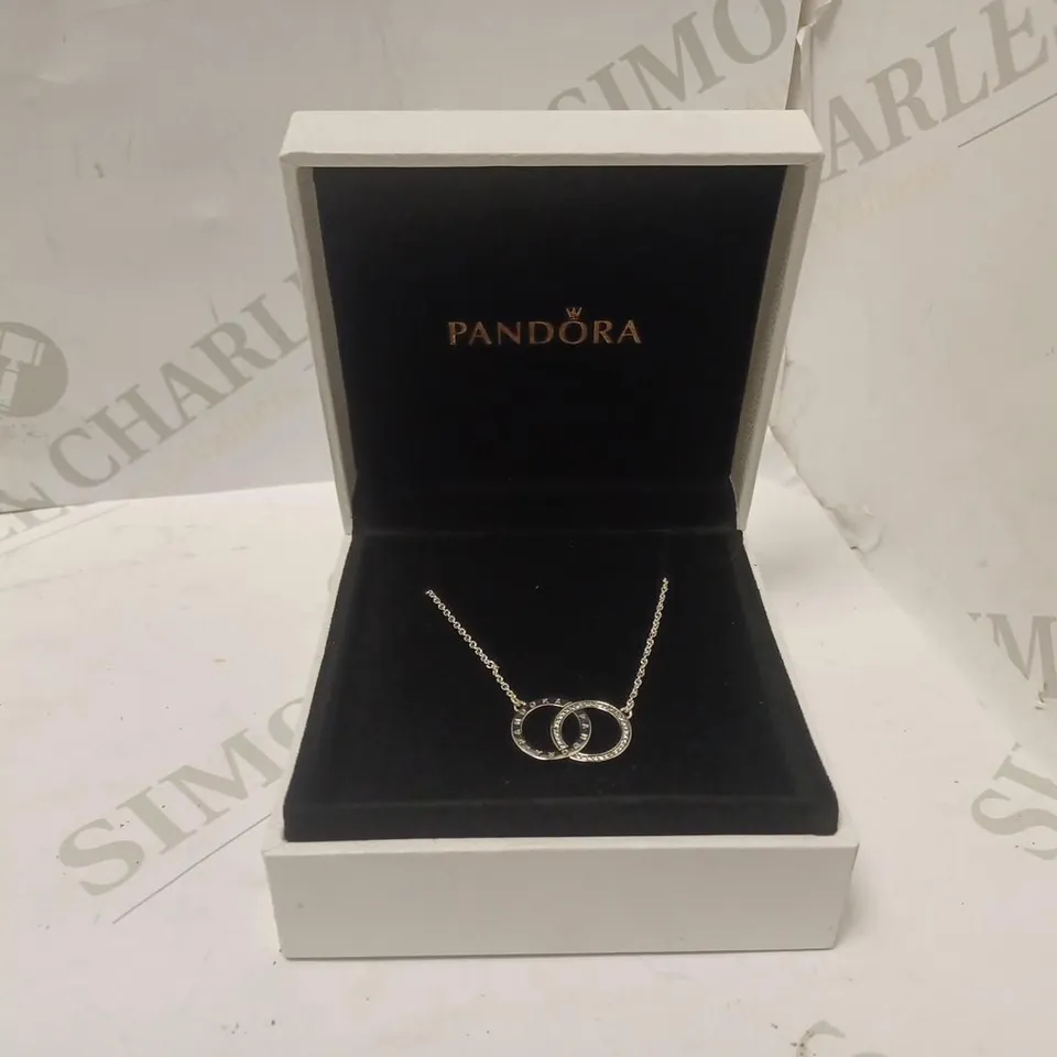 PANDORA INTERLOCKING RING NECKLACE