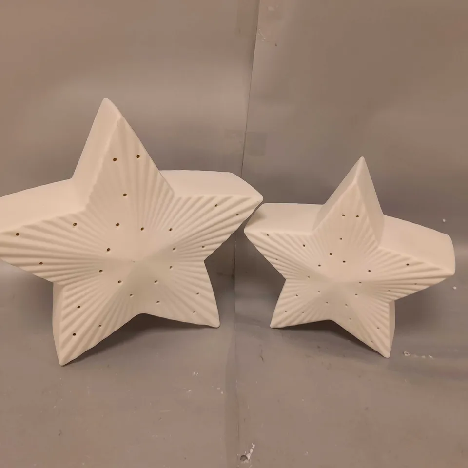 BOXED OUTLET K BY KELLY HOPPEN SET OF 2 LIGHT UP ORNAMENTS - STARS